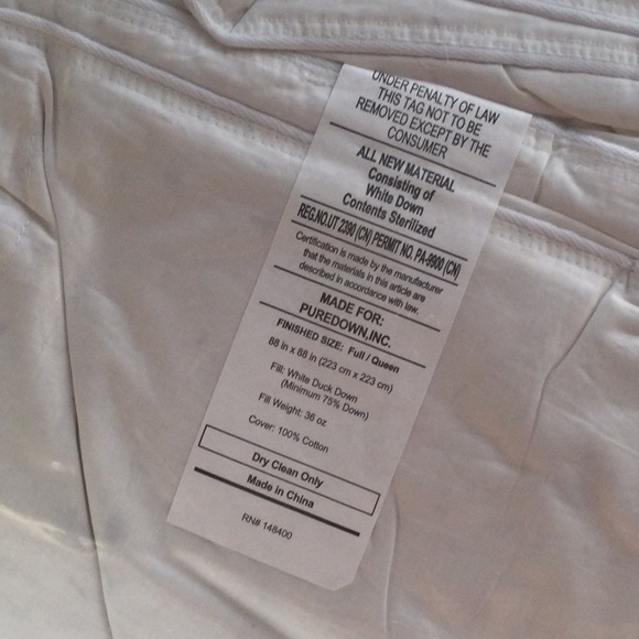 NWT Pure Elements All Season Down Comforter - Queen Size - Picture 5 of 6